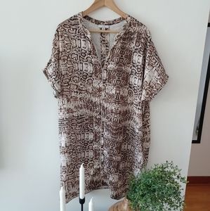 NWT Halston Snakeskin Pattern Tunic Dress